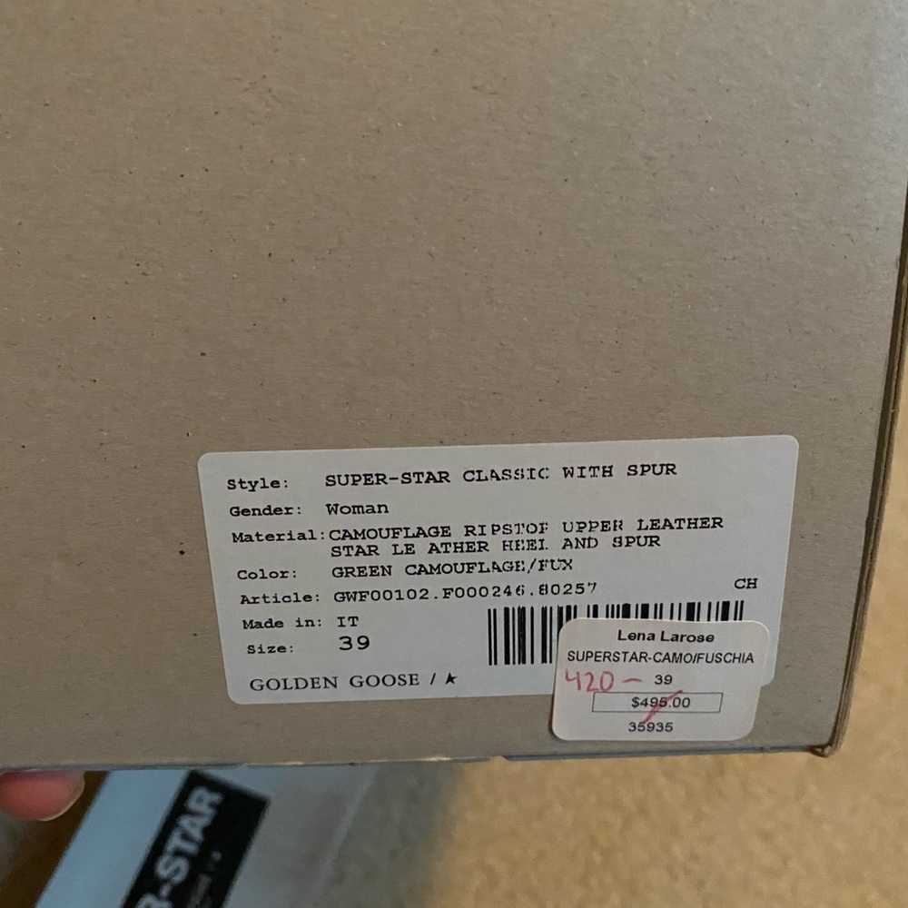 Golden Goose Super-Star Camouflage Sneakers with Pink Star - Picture 12 of 16